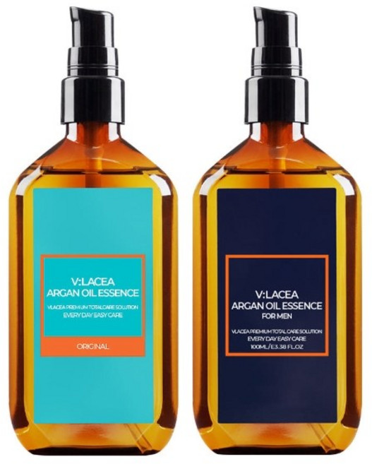 1+1 블라세아 아르간 오일 헤어 에센스 100ml 오리지널 & 남자전용 (단백질 미용실 수분 곱슬 머리 컬크림 컬링 파마 케라틴 로션 볼륨), 아르간오일 100ml(남자전용), 아르간오일 100ml(남자전용), 2개