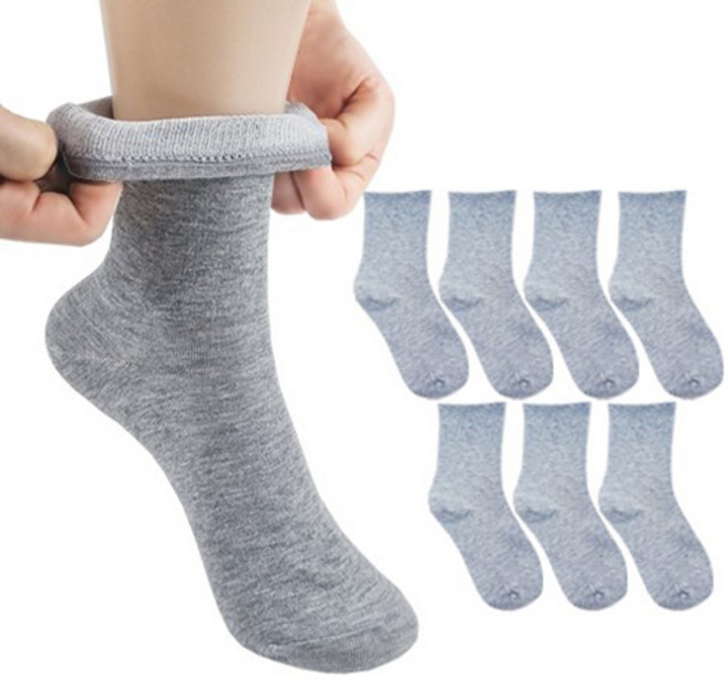 더베이직 여성용 밴드조임 없는 발편한 무압박 중목 양말