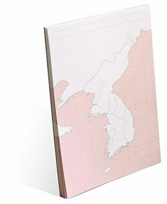 웅진북센 [인디고] 혼자공부 지도 메모패드 A5 - 한국지도 (50매), 인디고(주), 인디고(주) 편집부, 없음