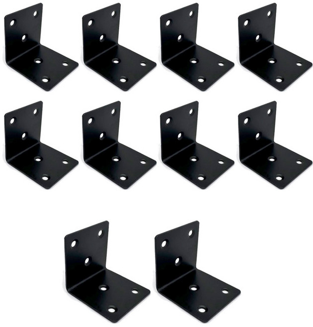 아이베란다 꺽쇠 브라켓 ㄱ자 블랙 코너 연결철물 부속, 10개