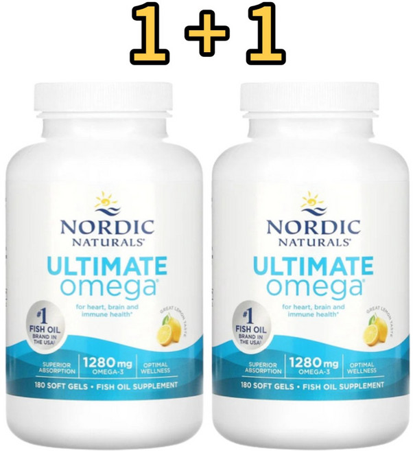 노르딕내추럴스 얼티메이트 오메가3 레몬 1280mg 180정 2개