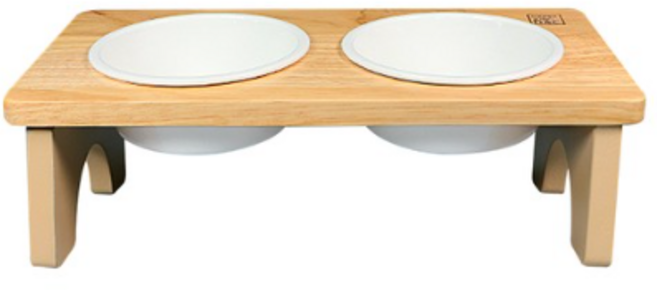 해피정코리아 반려동물 높은형 식탁 2구, 베이지, 1개