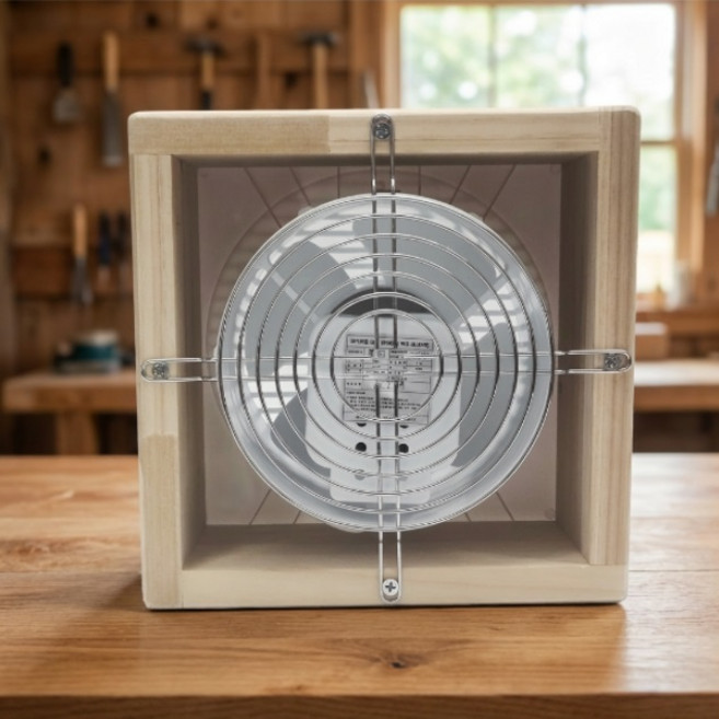 [토마고] 창문형환풍기 이동식 창틀 원목 캠핑용 초절전 저소음 창틀형 무타공 화장실 습기 주방 욕실 결로예방 연기 냄새 배출 환풍기, 고객직접설치, 이동식  중형