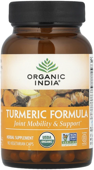 ORGANIC INDIA Turmeric Formula 올가닉 인디아 터메릭 포뮬러 90정, 1개 - 쿠팡