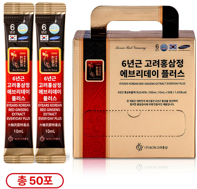 6년근 홍삼 스틱 진액 선물형 끝판왕 에브리데이 플러스, 1개, 10ml