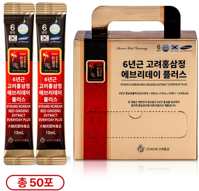 6년근 홍삼 스틱 진액 선물형 끝판왕 에브리데이 플러스, 1개, 10ml - 쿠팡