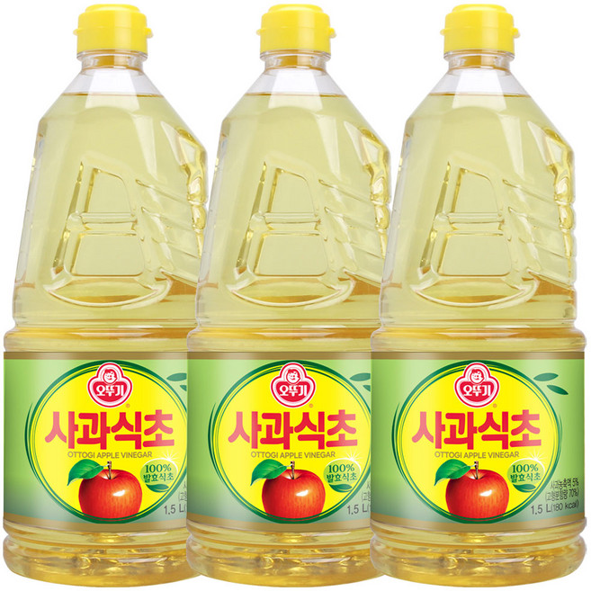 오뚜기 사과식초, 1.5L, 3개