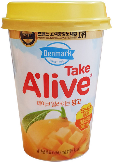 덴마크 테이크 얼라이브 망고, 250ml, 12개
