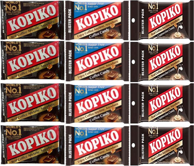 코피코 캔디 커피맛 슈가프리맛 카푸치노맛, 4세트, 32g