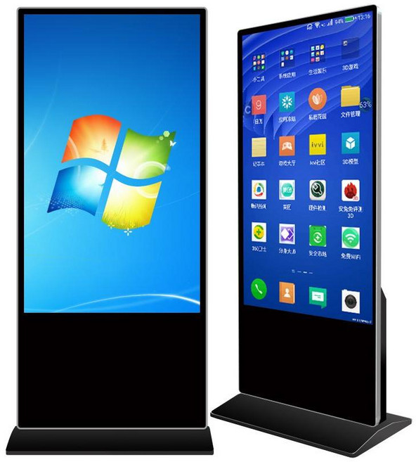 광고LED 디스플레이 수직 터치스크린 벽결이 23 43 50 55 65 인치, 벽걸이형 스마트 네트워크, 43인치