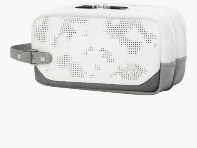 골프파우치 PQS DR12MFBG12-BWTG 남성 더블지퍼 파우치 / Bright White, FREE, 상세설명 참조
