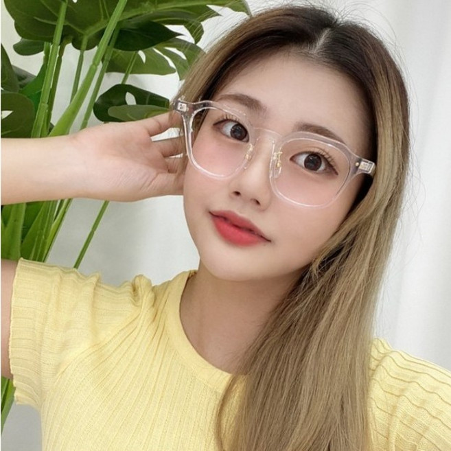 VANANA2 남녀공용 가벼운 뿔테 투명 안경테