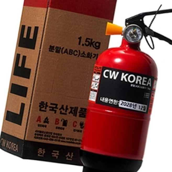 분말소화기 1.5KG 회사 어린이집 학교 spi+56572QS, 1개