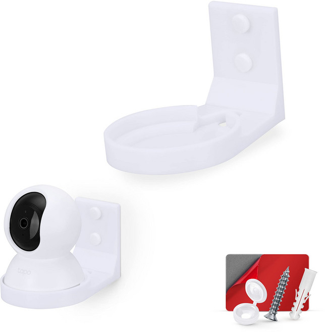 Tapo C200 C210 스마트 보안카메라 벽 마운트 홀더 브래킷 화이트, 단일 화이트 1개