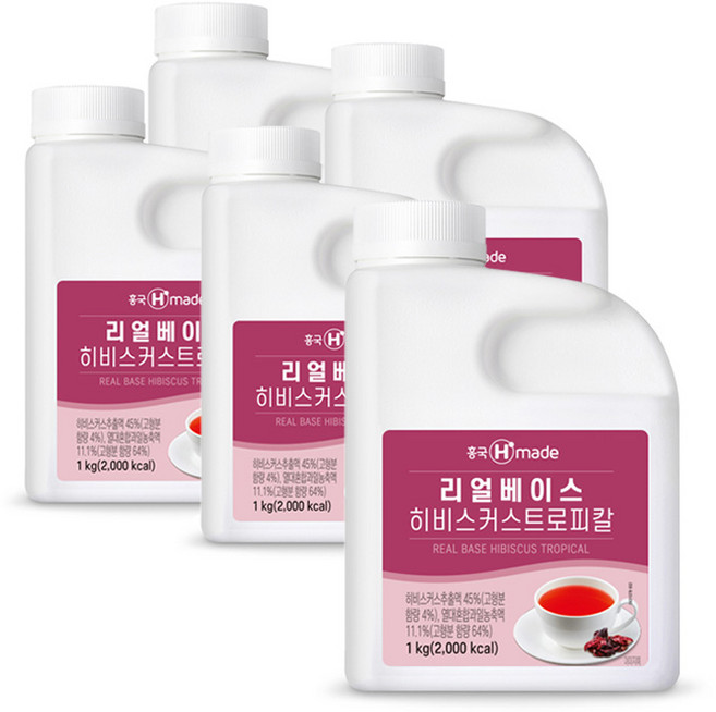 흥국 리얼베이스 히비스커스 트로피칼 1kg (냉장), 5개