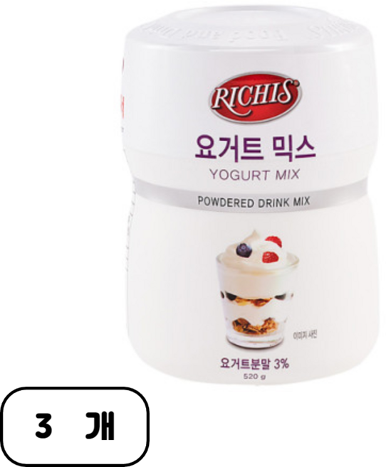 리치스 요거트 믹스 파우더, 520g, 3개