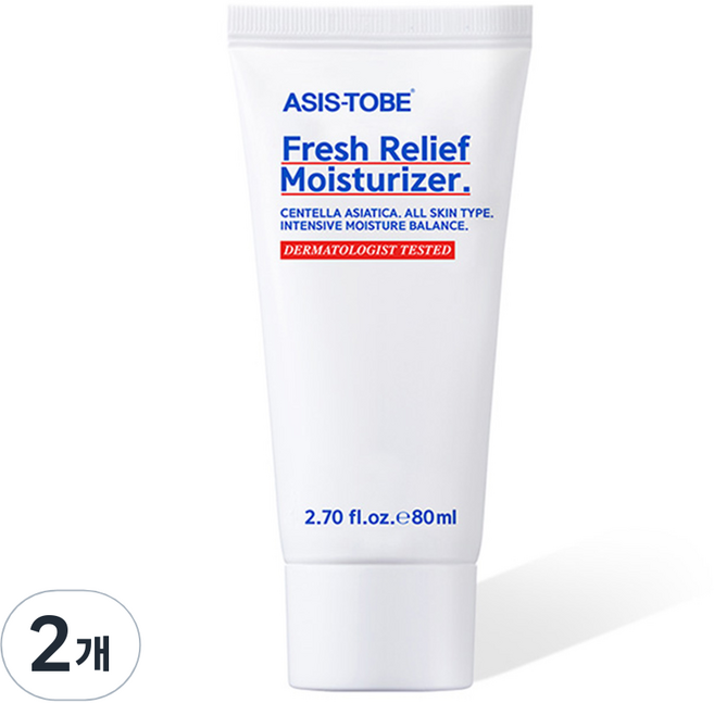 애즈이즈투비 프레쉬 릴리프 모이스처라이저 크림, 80ml, 2개