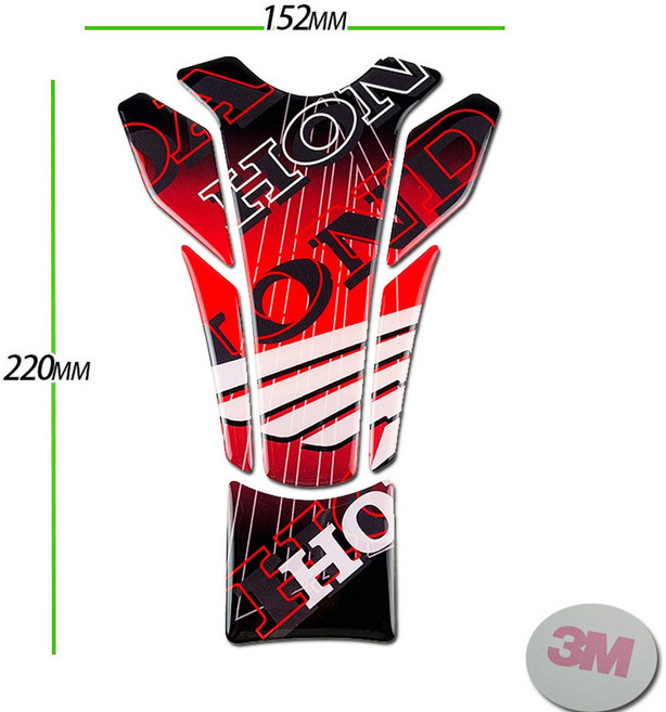 3D 오토바이 탱크 스티커 750 CBR HORNET VFR NC750X VT 수호자 액세서리 NT1100 패드 SHADOW CB 800 600 데칼, [09] 빨간, 1개