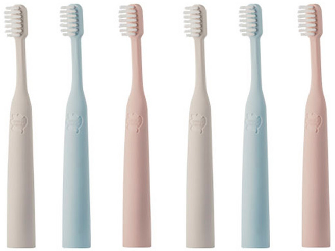 그린핑거 마이키즈 칫솔 2단계 6P, 단품