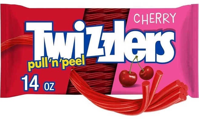 TWIZZLERS PULL N PEEL 체리 맛 감초 스타일 츄이 캔디 백 414ml 14온스 263712, 14 Ounce (Pack of 1), 1 - 쿠팡