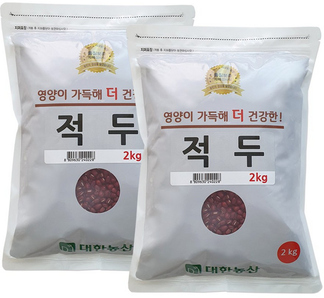 대한농산 국산 적두 팥 4kg (2kgx2봉), 2kg, 2개