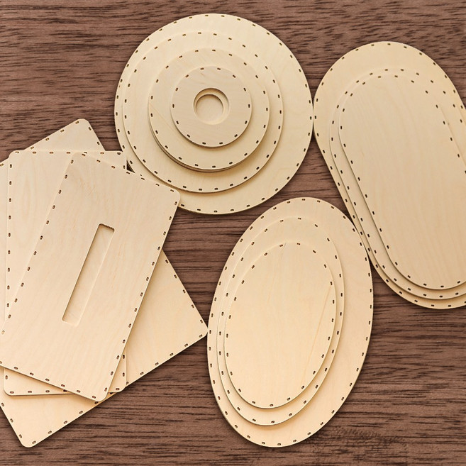 [디지우드] 라탄재료 DIY 라탄바닥판 자작나무UV코팅 라탄공예 합판재료, 12. 반원형 35cmx20cm, 1개, 자작나무