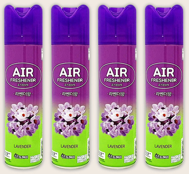 산도깨비 공기청향제 라벤다, 4개, 300ml