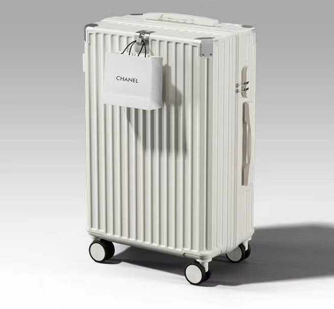 多功能新款拉桿行李箱 萬向輪 密碼旅行箱, 1個, 牛奶白【加厚耐磨+掛鉤】20寸