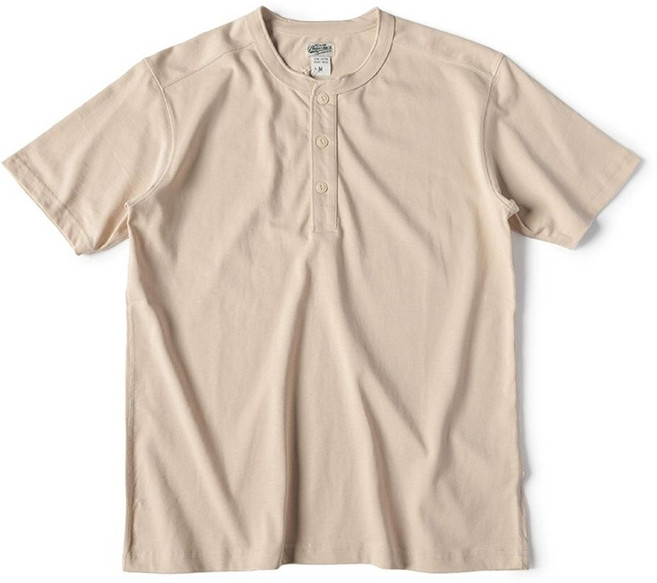 브론슨 헨리넥 반팔티 슬리브 쇼트 코튼 10.6oz 티셔츠, F. 3XL, E. 살구, E. 2XL