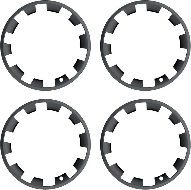 테슬라 모델 Y 20인치 헬릭스 휠 림 프로텍터 허브캡 커버 타이어 트림 링 매트 블랙 4Pcs 액세서리용 KALOFOR, Gunpowder, 21 in