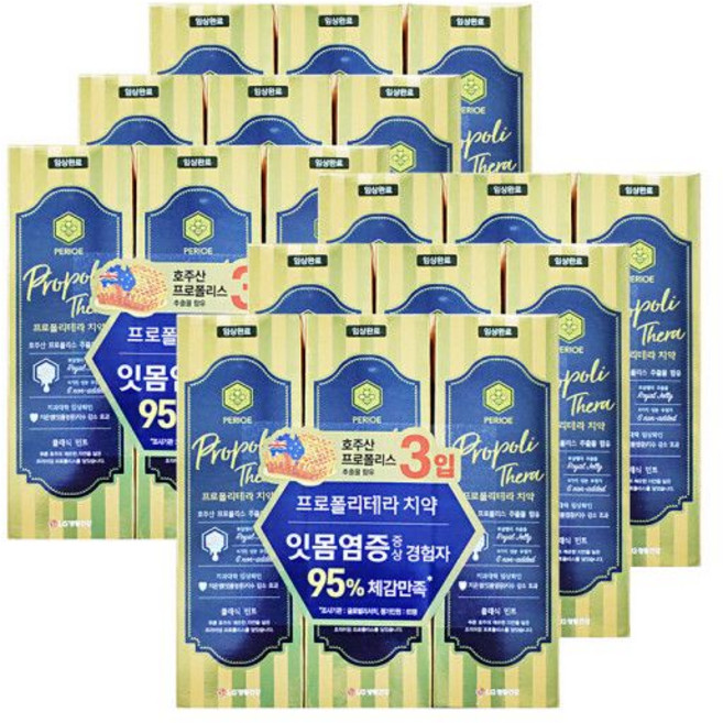 엘지 페리오 프로폴리테라 치약 클래식민트 100g 3입 6개 양치