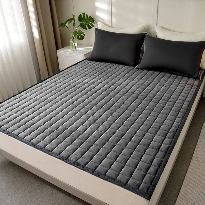 아누베오 극세사 매트리스 패드, 챠콜그레이