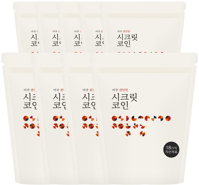 빅마마 시크릿코인 편안한맛, 80g, 9개