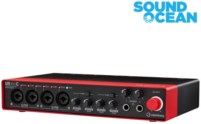 스테인버그 USB 오디오 인터페이스, UR44C Red, 혼합색상