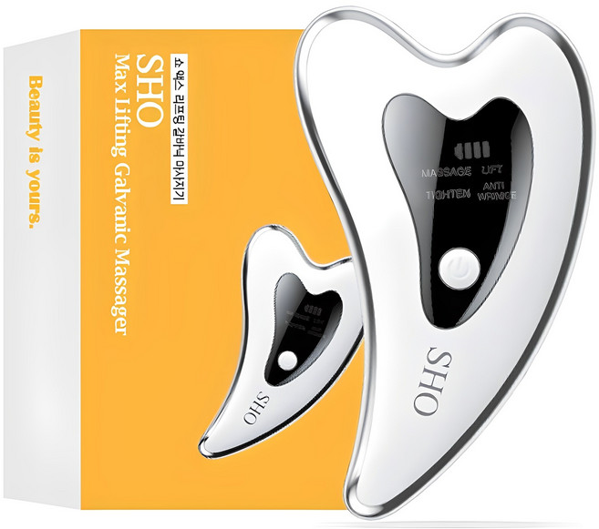 쇼 맥스 하트 얼굴 리프팅 갈바닉 괄사 마사지기