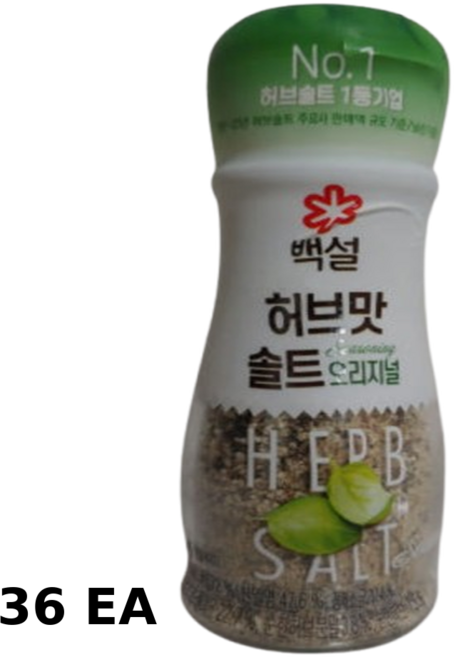 백설 허브맛솔트 순한맛, 50g, 36개