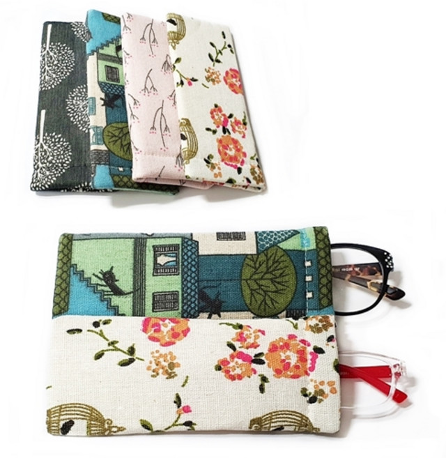 안경파우치 작은 안경케이스 천 안경집 돋보기 케이스 5종