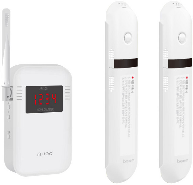 피플 카운팅 보탬무인 계수기 무선 센서형 도서관 박물관 미술관 출입 이동 조사 감지 유입 카운트 무인계수시스템 계수 인원 파악 디지털계수기 숫자카운트, 보탬 피플 카운팅 무인 계수기 APC100W, 1개