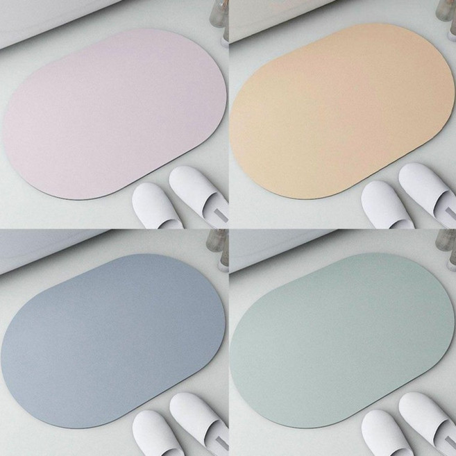 빨아쓰는 규조토 발매트 논슬립 화장실 발매트, 1개, 베이지