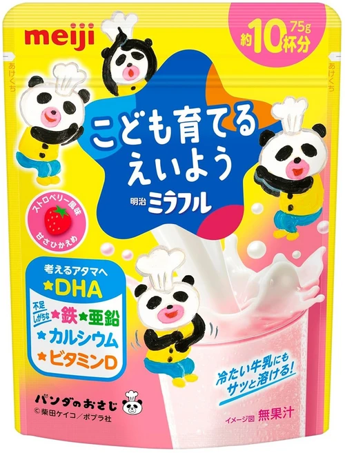 메이지 미라후루 어린이 키우는 에이요 스트로베리 풍미 (약 10잔 분량) 분말 음료, 딸기, 1개, 75g - 쿠팡