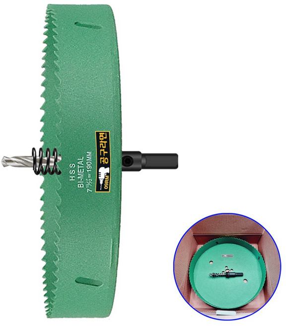 공구라면 (09RM) 홀커터 바이메탈 드릴비트 목공 PVC 얇은 철판 컷팅 천공 아바포함, 1개