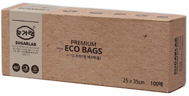 [오아시스마켓] 슈가랩 에코백 중형 (100매), 중(M), 1개, 1개