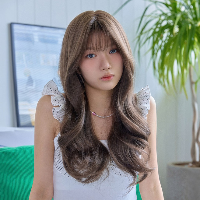 핑크에이지 논클립 통가발) 레이어드 루즈펌 페이즐리, CB2#트러플브라운, 1개