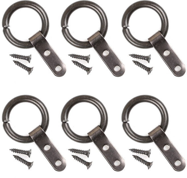 액자걸이용 링고리, 6개, 3.블랙(대)