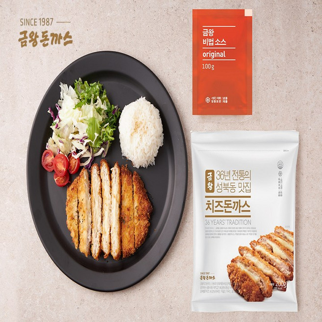 금왕돈까스 등심/치즈/함박/통살 소스 세트, 치즈돈까스 5세트 (치즈돈까스5개+소스5개), 5세트