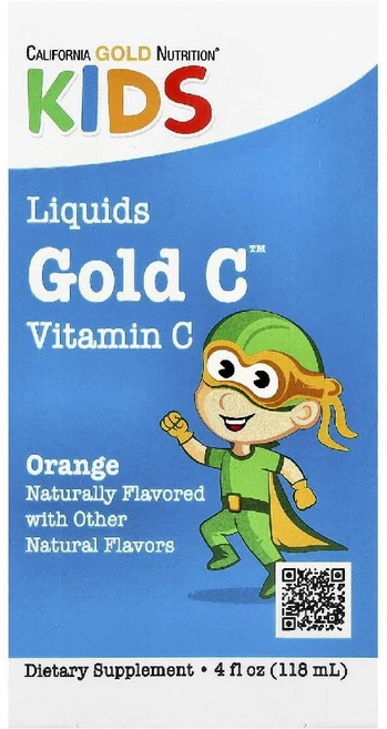 CGN Liquids Gold C 비타민C Vitamin C 어린이 오렌지 액상 118ml, 1 - 쿠팡