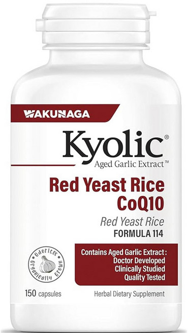 Kyolic 熟成大蒜紅麴米+輔酶Q10膠囊, 150顆, 1罐