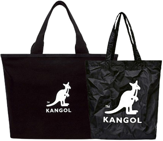 KANGOL 黑色托特包 兩件組