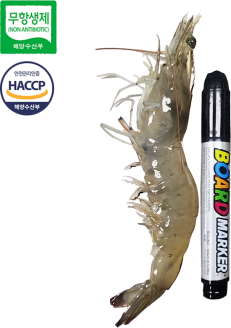 국내산 산지직송 무항생제 인증 급냉 흰다리새우, 1개, 1kg(35미)