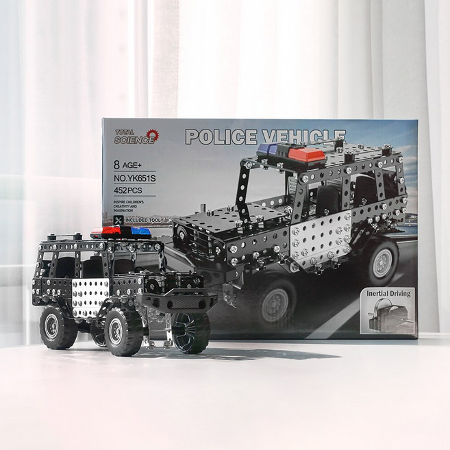 토탈사이언스 네온 시티 경찰차 438P 1세트 STEM 과학완구 자동차 만들기 1세트